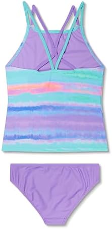 Speedo Girl's Two-Piece Tankini Swimsuit Thin Strap Set for Girls Beach Pool
