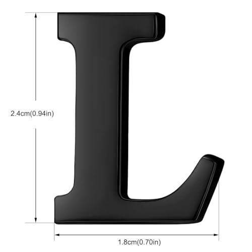 Image of HONEY BEAR Initial Alphabet Letter Lapel Pins Collar Badge Brooches for Mens /Womens Shirt Dress Decoration Black