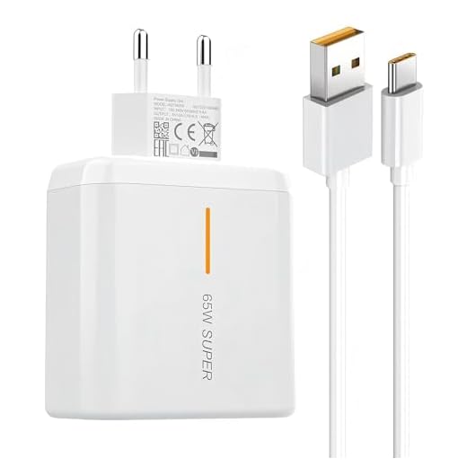 65-W-Schnellladegerät mit 2 m USB-C-Kabel, kompatibel mit Oppo Reno8 T, Find N2 Flip, X5 Pro, X5 Lite, X3 Neo, X3 Pro, Reno7, 6 Pro, A54, A57, OnePlus 11, 10T, Nord 2T