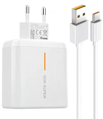 65W Caricatore Rapido con Cavo USB C 2m, per Oppo Reno8 T Find N2 Flip X5 Pro X5 Lite X3 Neo X3Pro Reno7 6 Pro A54 A57 Oneplus 11 10T Nord 2T