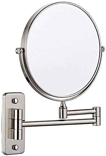 Miroir de maquillage mural résolvant le manque de place avec son bras pliant pivotant