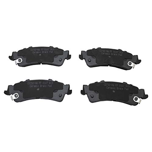 Image of TRQ Rear Brake Pad & Rotor Kit Ceramic Premium G-Coated Compatible with 2001 Chevrolet Silverado 1500 GMC Sierra 1500