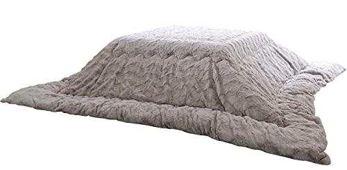 こたつ布団 長方形 185 235 薄がけ あったか マイクロファイバー ふわふわ 無地 コタツ布団 (185x235, ファーグレー)