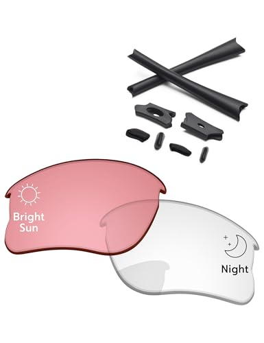 Image of Replacement Lenses & Rubber Kits for Oakley Flak Jacket XLJ OO9009 63mm - Precision Fit, UV Block, Impact Resistant