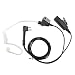 MaximalPower RHF MOT 2PIN HQ 2-Way Radio Surveillance Headset Earpiece with Kelvar Enforcement (Black)