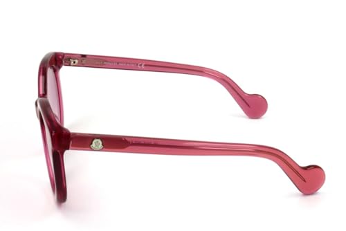 Moncler Men's Modern Rectangular Sunglasses, Pink (Fucsia Luc/Viola Grade E), 513