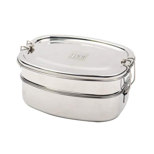 Buy JVL Stainless Steel Lunch Box for Kids, Double Two Layer Tiffin Box