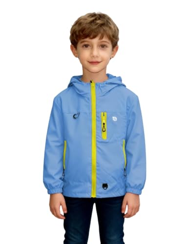 Image of Venzina Kids' Adventure-Ready Windproof Jacket Thermal-Insulated & Water-ResistantFixed Hood for Hiking, Camping, School