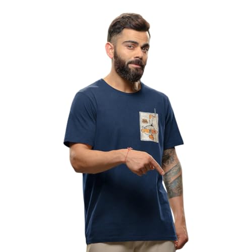 WROGN Men's 100% Cotton T-Shirt | Heavyweight Graphic Print | Ove...