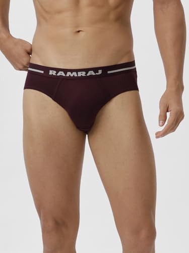 Image of RAMRAJ COTTON Men 100% Combed Cotton Outer Elastic Briefs (Pack of 2)