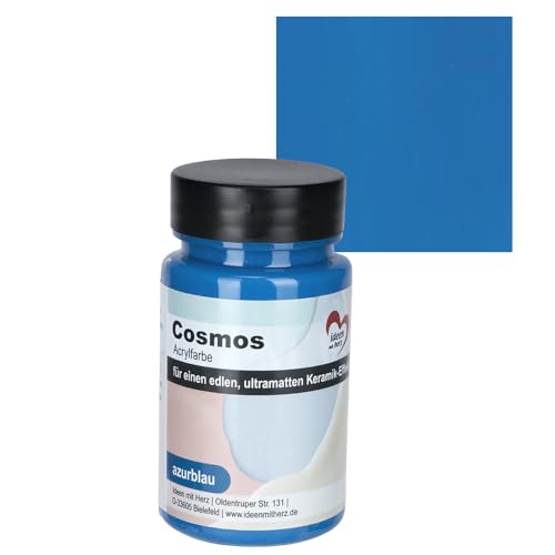 Ideen mit Herz Pintura acrílica Cosmos | Ultra Mate | Efecto Cerámica | 90 ml (Azul)