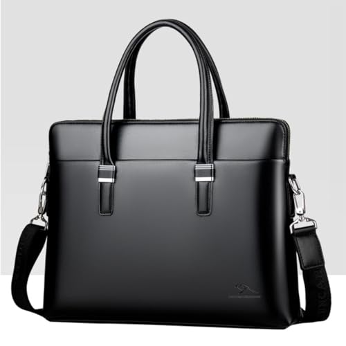 Porte-documents en cuir noir parfait pour le bureau et les déplacements - 6