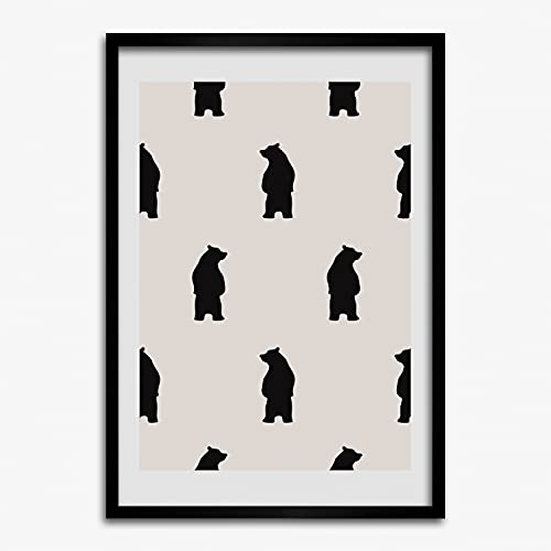 Cadre photo 50x70 cm pour habiller un mur vide avec cette peinture d'ours moderne