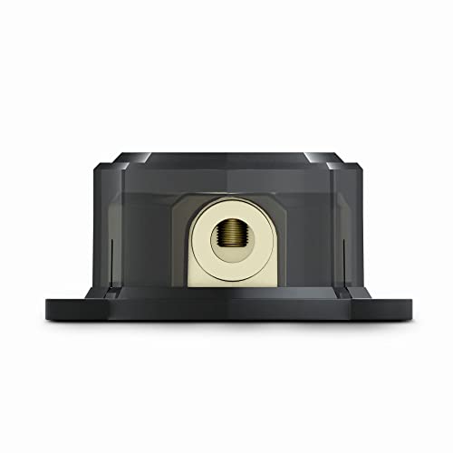 Image of DS18 DB1024 Distribution Ground Block - 1 x 0GA in / 2 x 4GA Out, Nickle Plated Internal Materials, High-Strength Heat Resistant Plastic Housing, Oversized Screws for Secure Connections (1 in 2 Out)