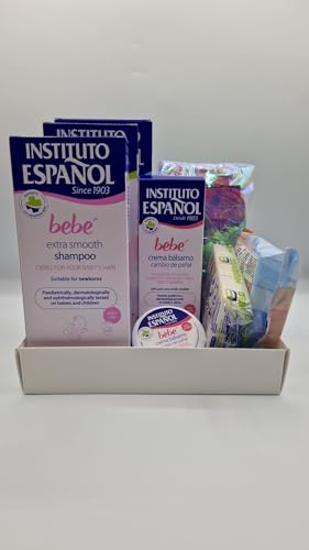 Canastilla Bebés – Cesta de Regalo para Bebé – Set Completo de Cuidado e Higiene para Recién Nacidos – Incluye Champú, Gel de Baño, Loción Hidratante, Crema Bálsamo, Toallitas, Esponja y Pañales
