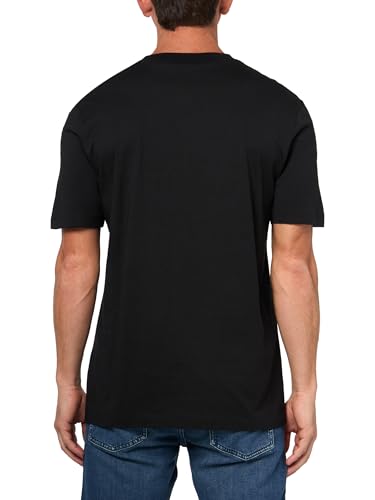 HUGO Mens Textured Retro Logo Cotton T-Shirt2