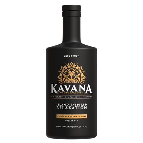 Kavana Kava Spirit 25 Oz - Alcohol-Free & Sugar-Free Kava Root Drink, Plant-Based Zero-Proof...