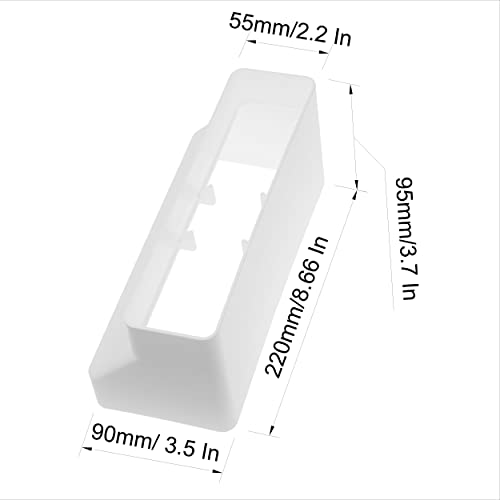 220x90mm - 220x55mm Rechteck Rohr Reduzierung - Rechteck Erhöhung, Anschluss - Lüftungsanlage, Heizung, Kühlung - Lüftungselement für beengte Platzverhältnisse. (22x9 cm bis 220x5,5 cm)