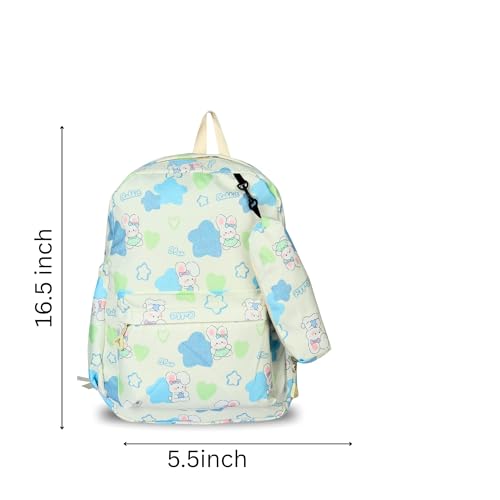 Image of VGRASSP 2 Pcs Kids School Backpack Set with Pencil Pouch - Lightweight Bag for Boys and Girls with Spacious Zipper Compartments - Color As Per Stock