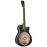 Ortega RRG40CE-DBK Distressed Satin Black Finish - Chitarra resofonica