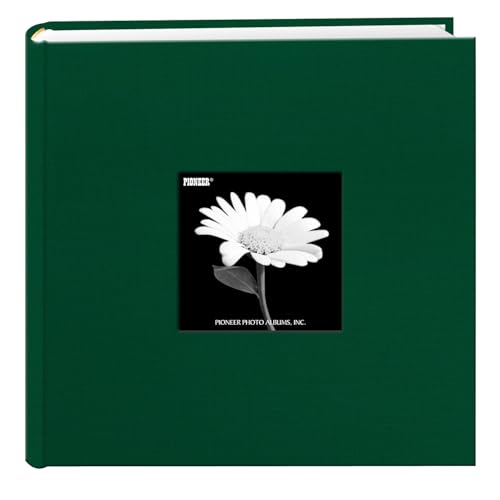 Pioneer Photo Albums Fabric Frame Cover Photo Album 200 Pockets Hold 4x6 Photos, Emerald Green