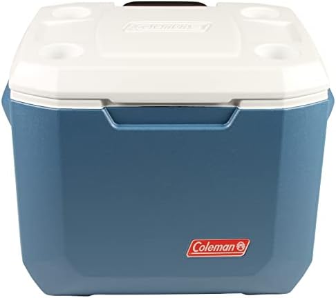 Coleman Portable Cooler with Wheels Xtreme Wheeled Cooler, 50-Quart, Blue/White