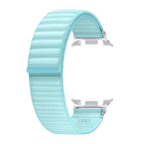 Image of Samsung Galaxy Watch 8 Series Fabric Band, Nylon, Dynamic Lug System, Comfort Fit, Contoured Fit, Lightweight, Compatible with Galaxy Watch 8 and Watch 8 Classic, S /M Mint