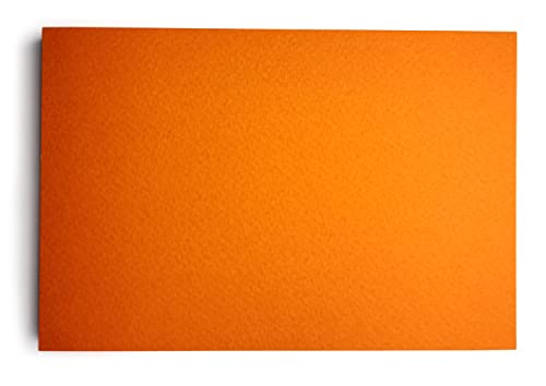 Tarjetas de índice de color naranja de 4x6: pack de 50 cartulinas en blanco para notas y fichas