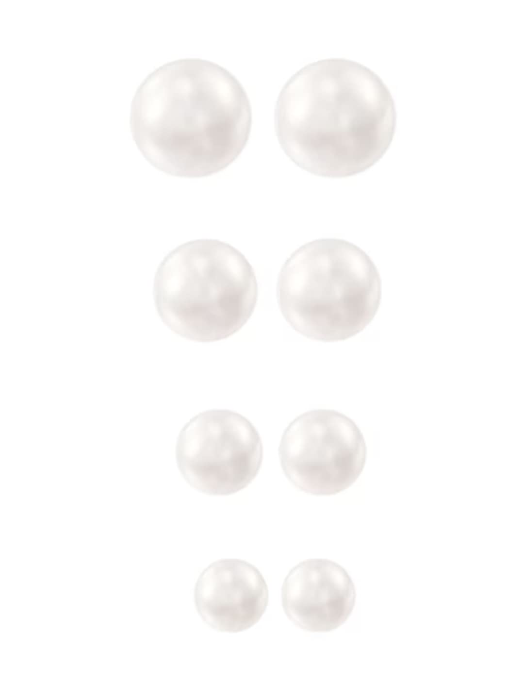 Mahi Classic White Artificial Pearlss Combo of 4 Stud Earrings (different size) for Women (CO1105519R) (B0BWRMZDGL) Amazon Price History, Amazon Price Tracker