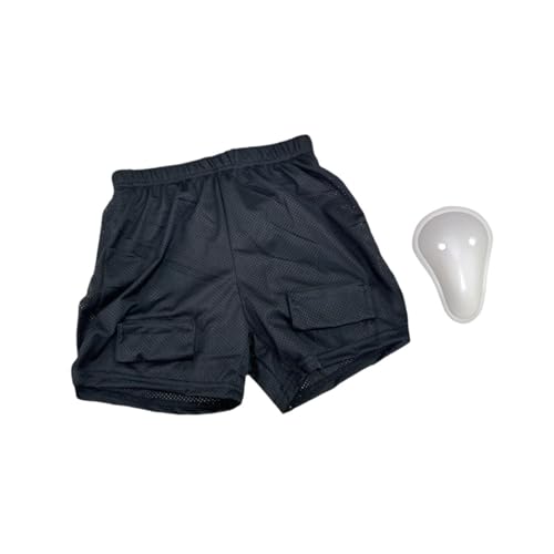 QUXVUIS Herren Eishockeyshorts, Jockstraps, die Halt und Komfort beim Eishockey bieten. Speziell für Eishockey entwickelt, mit integriertem Beutel zum Einlegen von... , mit Schrittschale , L
