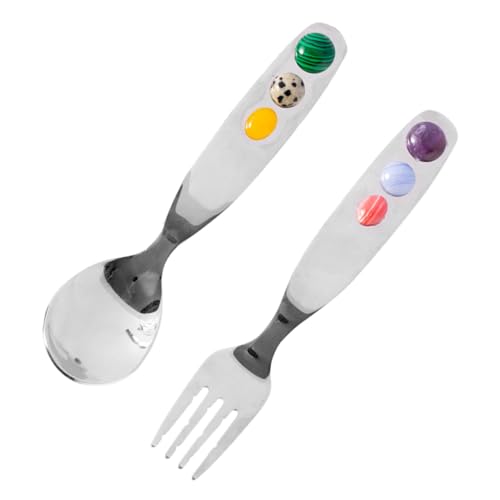 Unomor Long Fork Cake Spoon Set 304 Stainless Steel Non-bendable Elegant Design for Appetizers Salads