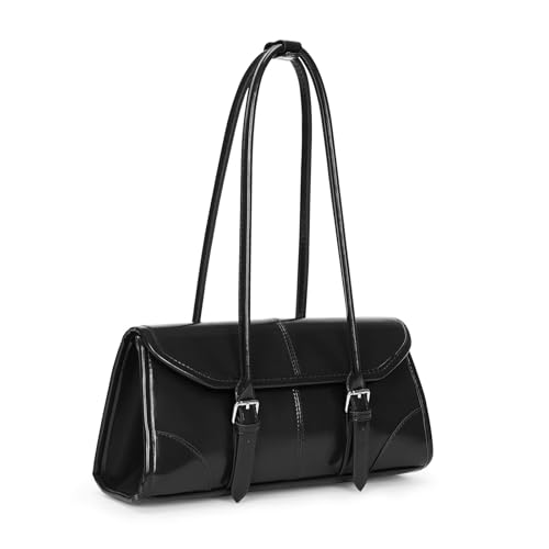 Image of YFGBCX Faux Leather Tote Bag for Women Burgundy Purses Small Shoulder Bag Wine Colored Purse Y2k Red Handbag Purse