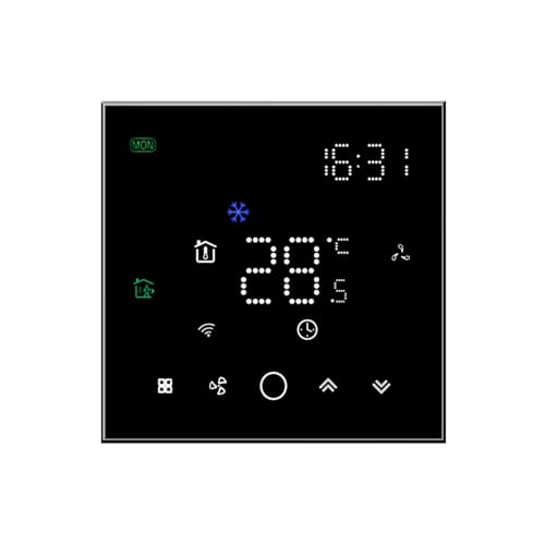 Termostato Inteligente Wifi For Aire Acondicionado Central, Calefacción Y Refrigeración De 2 Y 4 Conductos, Ventilador De 3 Velocidades, Controlador Inalámbrico(4P AND WIFI 24V)