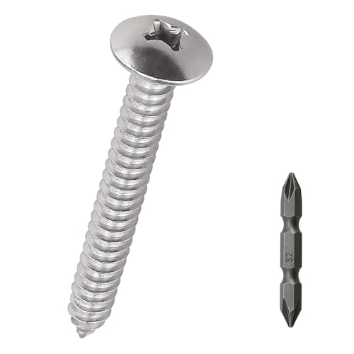 Vis à bois inox 18-8 tête bombée durables pour fixations extérieures