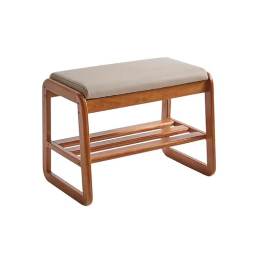 Banco otomano rectangular de almacenamiento con cojín extraíble, taburete tapizado para pasillo, sala de estar, dormitorio