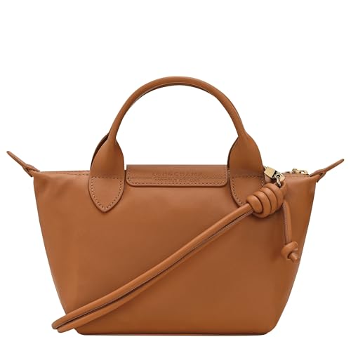 Longchamp 'Le Pliage X-Small Xtra Leather Top Handle Tote Shoulder Bag, Cashew2