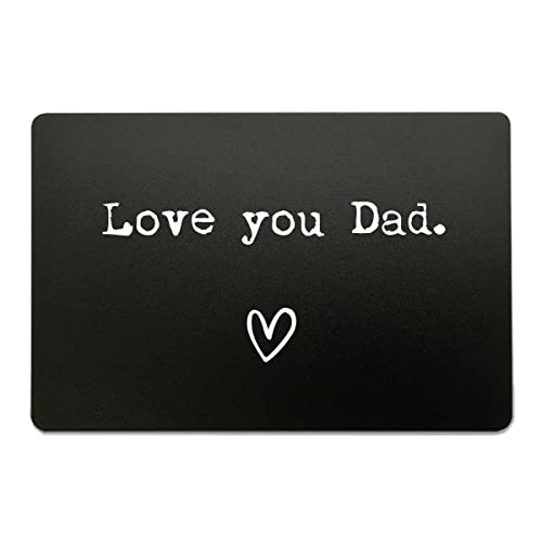 Love You Dad, Dad Gift, Engrave Wallet Insert Card, Father Gift, Gift for Father, Wedding Gift, Dad Wallet Insert Card, Love Dad Engraved Keepsake