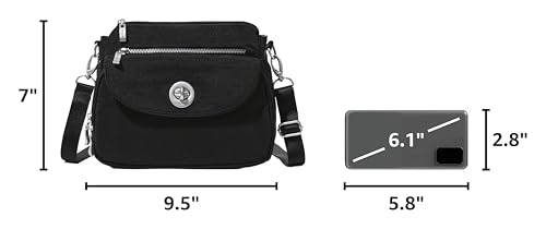 Image of Baggallini Calais Crossbody Bags for Women 10x7 Lightweight Water-Resistant Travel Purse, RFID & Interior Organization