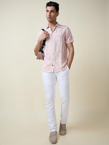 Image of Thomas Scott Men Premium Embroidered Slim Fit Casual Shirt