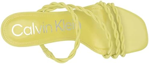 Calvin Klein Women's ILEYIA Heeled Sandal, Lime 330, 8 | Image 4
