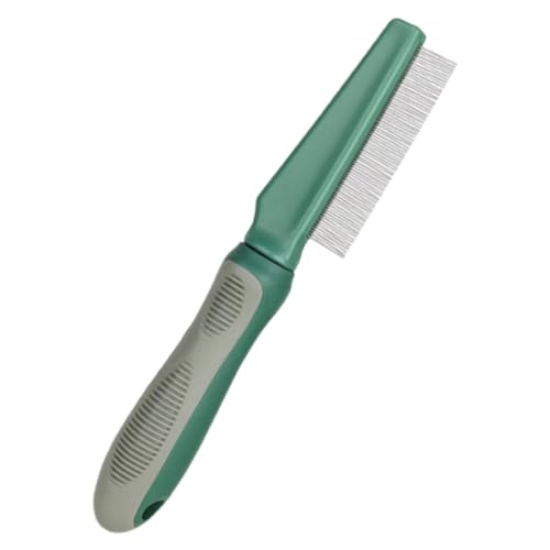 Gogogmee Pet Grooming Comb Cat Dog Fine Teeth Ergonomic Design Remove Dead Hair Plastic Metal Easy to Hold