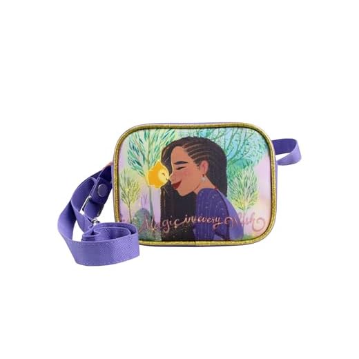 Disney Bolso Niña Wish | Bandolera Niña | Bolso Infantil Niña | Morado