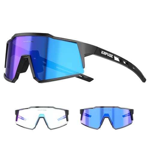 KAPVOE Fotocromatici Occhiali Da Ciclismo Con TR90 Occhiali Da Sole Sp...