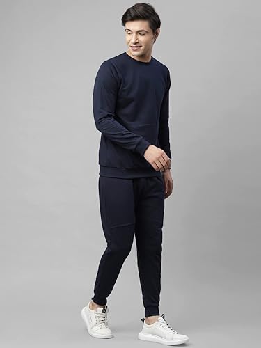Image of Rigo Round Neck Full Sleeve Terry Track Suit For Men | Regular Fit Plus Sizes Tracksuit for Men's | Co-ord Set For Men