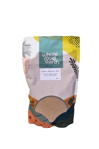 Wholefood Earth Organic Amaranth Seed – 1 kg | Raw | Vegan | GMO Free | High Fibre | Certified Organic