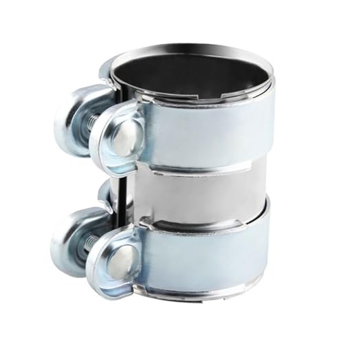 Exhaust Tips Muffler Stainless Steel 45mm 50mm 55mm 60mm 65mm 70mm 76mm Exhaust Tube Pipe Connector Joiner Sleeve Clamp Adjustable(76mm(3 in))
