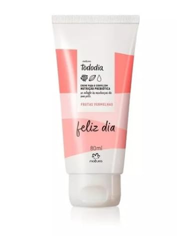 natura Linha Tododia Creme Para o Corpo Com Nutrição Prebiótica Avelã e Cassis 80 Ml