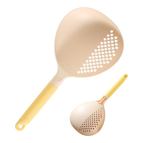 Cucharas de Cocina | Grande con Agujeros Mango Silicona,Cuchara de Cocina Colador Alimenticio - para Hogar Restaurante Residencia Filtrado Fideos Pasta Empanadas Fruta Verdura Sopa
