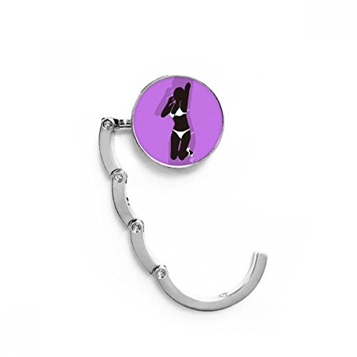 Accroche sac table Violet Plump pour éviter de poser son sac sur un sol sale