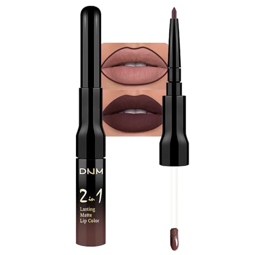 Image of evpct 1Pcs Dark Deep Brown Chocolate Matte Lip Liner and Liquid Lipstick Stain Makeup Set for women, Long Lasting Smudge Proof Lipstick labiales matte mate larga duracion listip 24 hours originales,04
